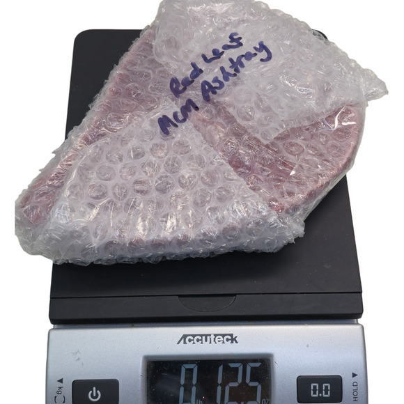 Vintage Ashtray Mid Century Modern Retro Red Maroon Ceramic Leaf Ashtray MCM - Picture 6 of 6